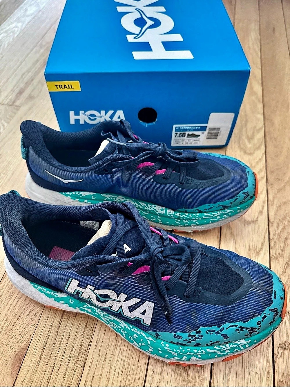Used HOKA Speedgoat 6 trail running shoes